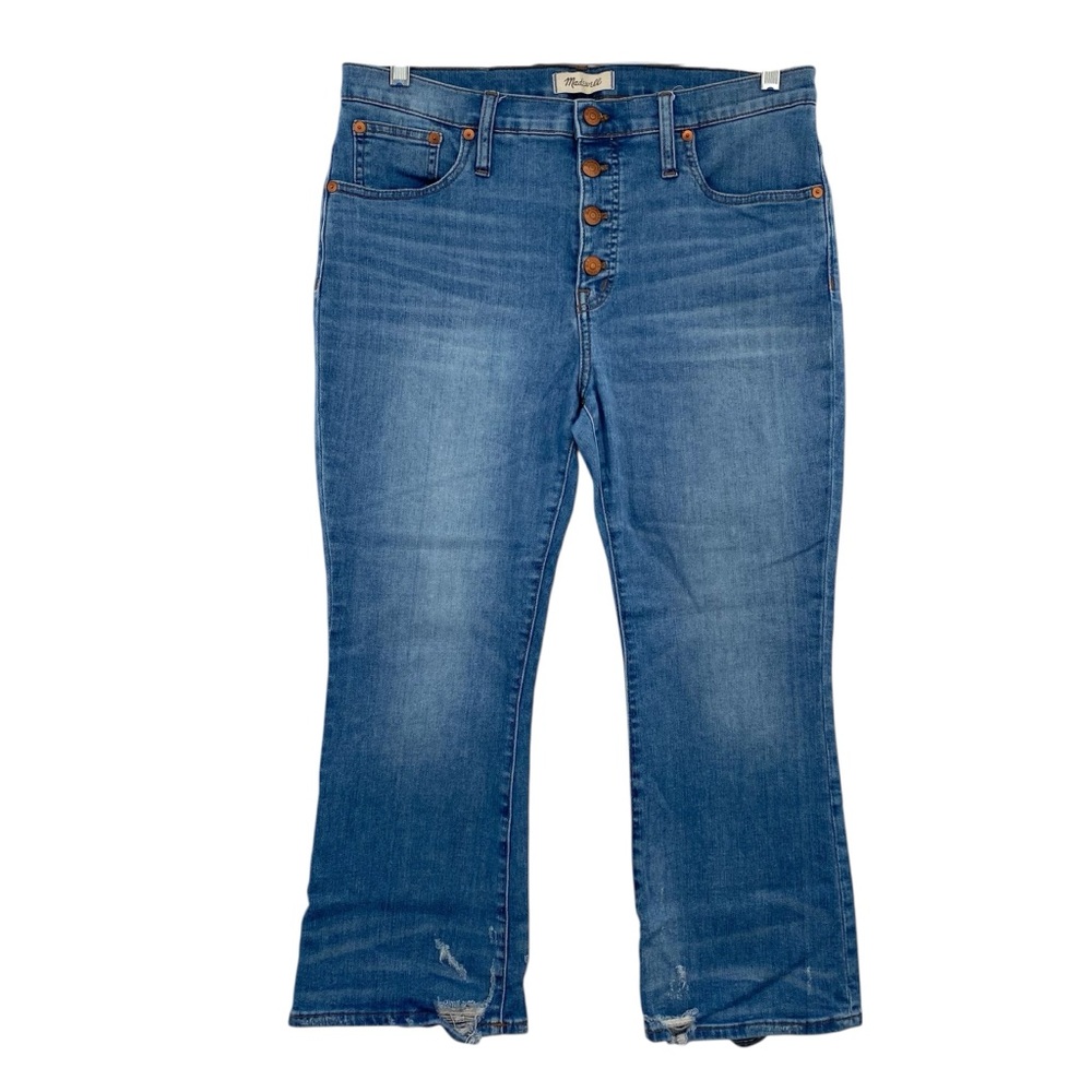 Madewell Cali Demi-Boot Jeans in Daly Wash Button-Front Edition